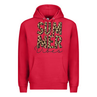 Cardinal summer vibes leopard Premium Hoodie - CowCowDesign