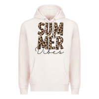 Pale Pink summer vibes leopard Premium Hoodie - CowCowDesign