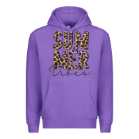 Purple summer vibes leopard Premium Hoodie - CowCowDesign