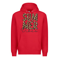 Red summer vibes leopard Premium Hoodie - CowCowDesign