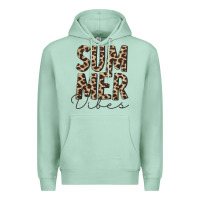 Seafoam summer vibes leopard Premium Hoodie - CowCowDesign