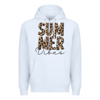 White summer vibes leopard Premium Hoodie - CowCowDesign
