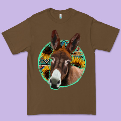 Aztec Backsground Donkey Premium Tee Designed By Jasminsmagicworld