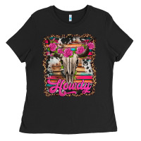Black howdy valentine's day bull skull Ladies Tee - Jasminsmagicworld