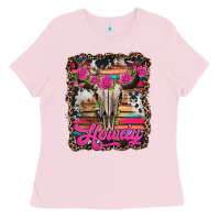 Bubblegum Pink howdy valentine's day bull skull Ladies Tee - Jasminsmagicworld
