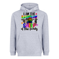 Heather Grey I am the rainbow sheep of the family Heavyweight Hoodie - FaDigitalArtStudio
