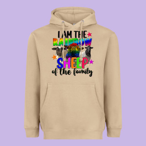 I Am The Rainbow Sheep Of The Family Heavyweight Hoodie Designed By Fadigitalartstudio