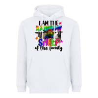 White I am the rainbow sheep of the family Heavyweight Hoodie - FaDigitalArtStudio