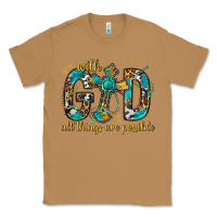 Toasted Coconut With God All Things Are Possible With Cross Classic Tee - BundleAndBundleShop