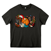 Asphalt joy with basketball and santa's hat Heavy Core Tee - AdoDesignShop