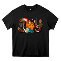 Black joy with basketball and santa's hat Heavy Core Tee - AdoDesignShop