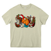 Mossy joy with basketball and santa's hat Heavy Core Tee - AdoDesignShop