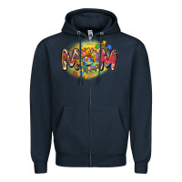 Navy autism mom Zipper Hoodie - CowGirlArtShop