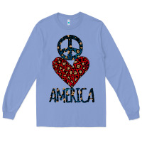 Colony Blue Peace Love America Long Sleeve Tee - Bettercallsaul