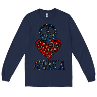 Navy Peace Love America Long Sleeve Tee - Bettercallsaul