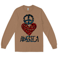 Toasted Coconut Peace Love America Long Sleeve Tee - Bettercallsaul