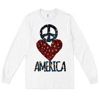 Peace Love America Long Sleeve Tee | Teevron