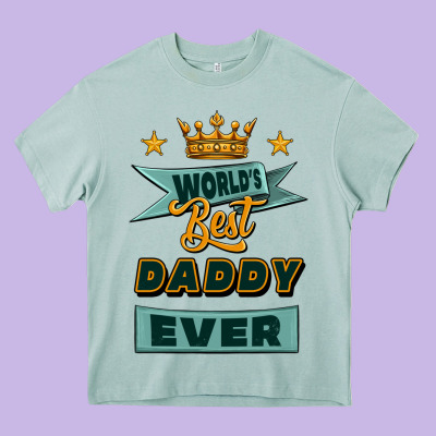 World's Best Daddy Ever Heavy Core Tee Designed By Jasminsmagicworld