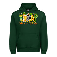 Forest Green today we are all irish Urban Hoodie - CowhideDigitalArt