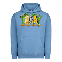 Pigment Pebble Blue today we are all irish Urban Hoodie - CowhideDigitalArt