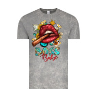 Cloud Rock Western Boss Babe Cigar Lip Vintage Tee - BundleAndBundleShop