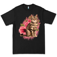 Black floral cat Premium Tee - Jasminsmagicworld