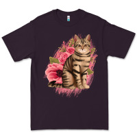 Plum floral cat Premium Tee - Jasminsmagicworld
