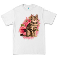White floral cat Premium Tee - Jasminsmagicworld