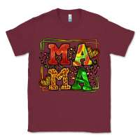 Burgundy juneteenth leopard frame mama Mother's Day Classic Tee - LillyAllenDesigns