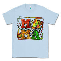 Dusty Blue juneteenth leopard frame mama Mother's Day Classic Tee - LillyAllenDesigns
