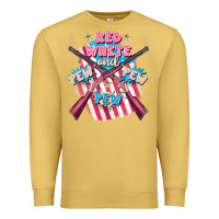 Antique Gold Red white and pew pew pew Premium Sweatshirt - FaDigitalArtStudio