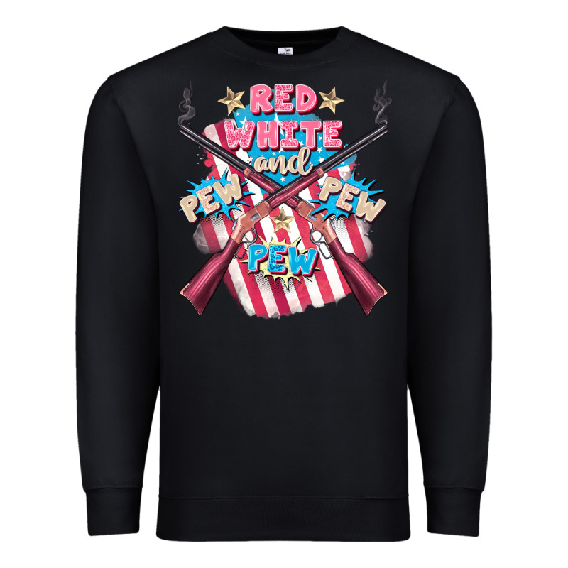 Red White And Pew Pew Pew Premium Sweatshirt by FaDigitalArtStudio | Teevron