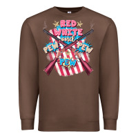 Chestnut Red white and pew pew pew Premium Sweatshirt - FaDigitalArtStudio