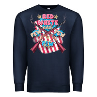 Navy Red white and pew pew pew Premium Sweatshirt - FaDigitalArtStudio