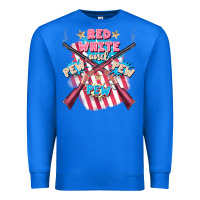 True Royal Red white and pew pew pew Premium Sweatshirt - FaDigitalArtStudio