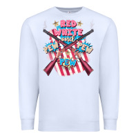 White Red white and pew pew pew Premium Sweatshirt - FaDigitalArtStudio