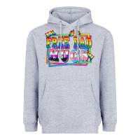 Heather Grey Free dad hugs pride Heavyweight Hoodie - FaDigitalArtStudio