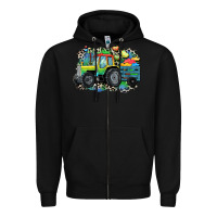 Black Autism farm tractor Zipper Hoodie - CowGirlArtShop