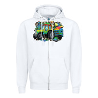 White Autism farm tractor Zipper Hoodie - CowGirlArtShop