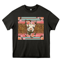 Asphalt llama and roses glitter Heavy Core Tee - LillyAllenDesigns