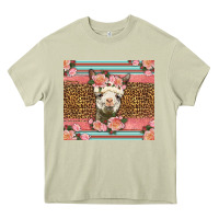 Mossy llama and roses glitter Heavy Core Tee - LillyAllenDesigns