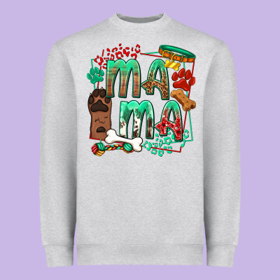 Dog Mama Heavyweight Sweatshirt Designed By Texasbilliewilder