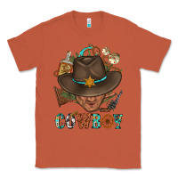 Copper Western Cowboy Portrait With Cactus Classic Tee - BundleAndBundleShop