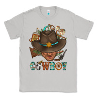 Moon Dust Western Cowboy Portrait With Cactus Classic Tee - BundleAndBundleShop