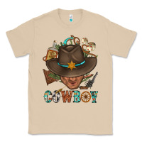 Mushroom Western Cowboy Portrait With Cactus Classic Tee - BundleAndBundleShop