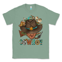 Sage Western Cowboy Portrait With Cactus Classic Tee - BundleAndBundleShop