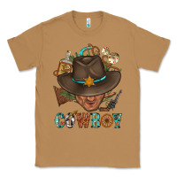Toasted Coconut Western Cowboy Portrait With Cactus Classic Tee - BundleAndBundleShop