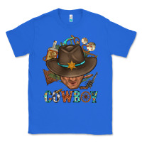 True Royal Western Cowboy Portrait With Cactus Classic Tee - BundleAndBundleShop