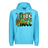 Ocean Blue St. Patrick's Luck and roll Premium Hoodie - OliviaCreatesArt