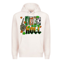 Pale Pink St. Patrick's Luck and roll Premium Hoodie - OliviaCreatesArt